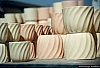 Pottery staged to be packed and shipped.