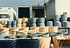 Pottery staged to be shipped.