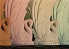 Antique reproduction swan vases.