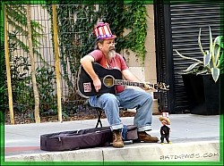 Singing on the streets of Los Angeles - October 2013